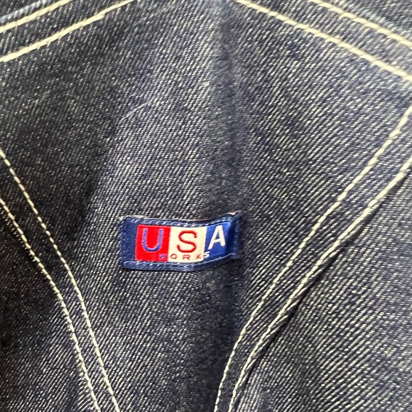 Denim overalls 46x30 USA works bluejean bib overalls - Picture 3 of 8